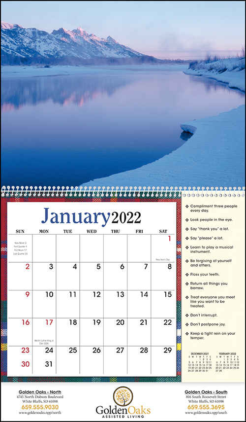 Life's Little Instruction Book Spiral Bound Wall Calendar for 2022